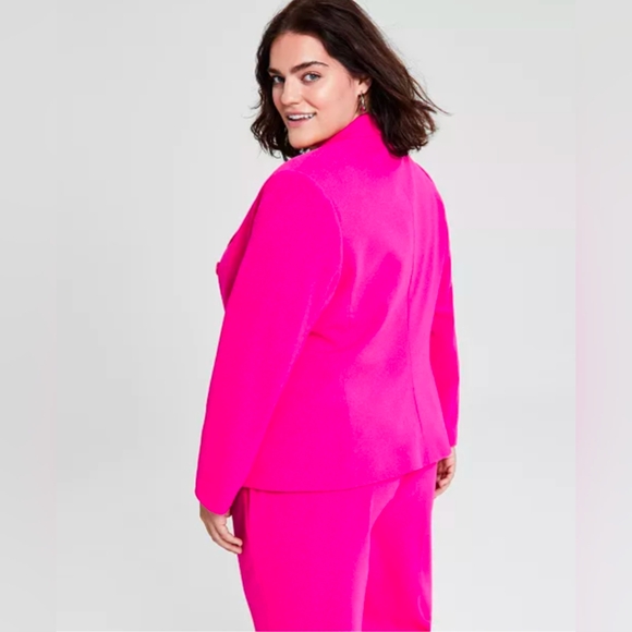 NWT BAR 111 Textured Crepe Faux-Double-Breasted Blazer size 1X - Picture 2 of 11